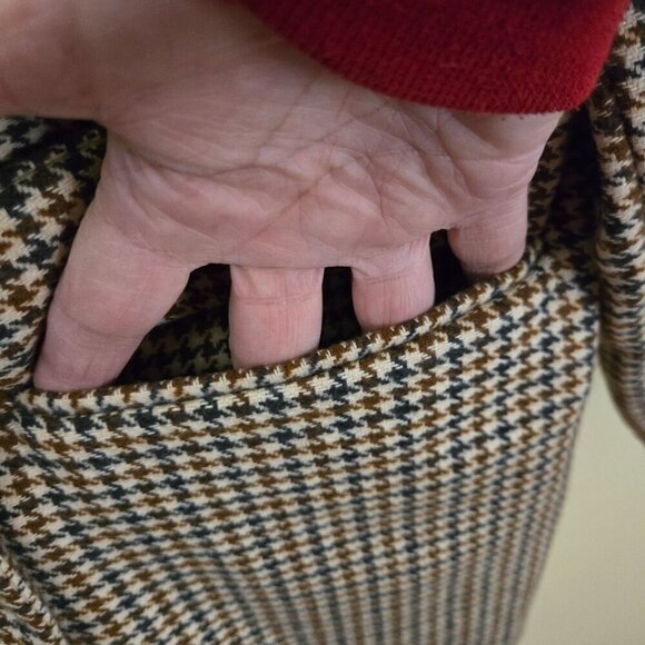 Old Navy NWT Double-Breasted Textured Blazer Brown Plaid Houndstooth Size XL - Picture 7 of 11